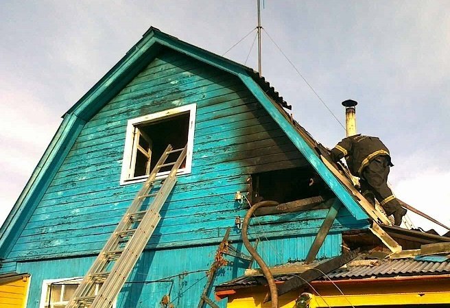 Пожар в садовом доме в городском округе Рузский