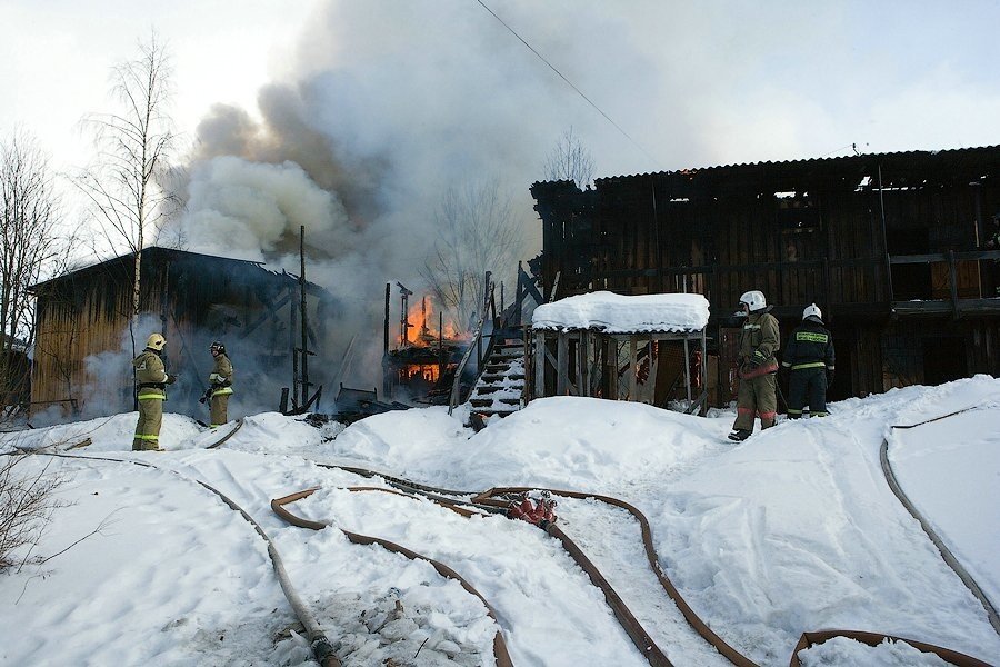 Пожар в нежилом здании в городском округе Рузский