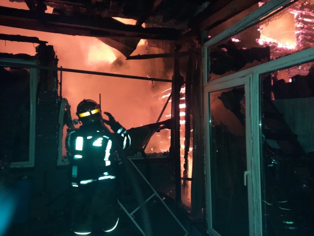 Пожар в жилом доме в городском округе Руза